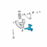 OEM Chevrolet Tahoe Steering Knuckle Assembly Diagram - 18060573