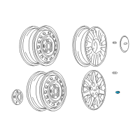 OEM Oldsmobile Silhouette Wheel Nut Cap *Argent (Hexagon H*Argent Diagram - 9593233