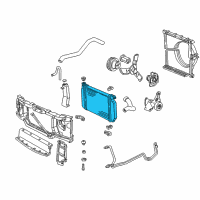 OEM GMC Safari Radiator Assembly Diagram - 52489548
