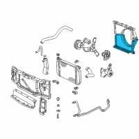 OEM Chevrolet Astro Shroud-Radiator Fan Lower Diagram - 15683655