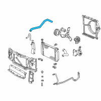 OEM GMC Safari Inlet Radiator Coolant Hose Assembly (Upper) *Marked Print Diagram - 15732548