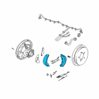 OEM Chevrolet Tracker Shoe Kit, Rear Brake Diagram - 91177388