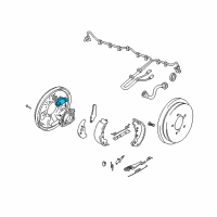 OEM Chevrolet Tracker Cylinder Asm, Rear Wheel, LH (On Esn) Diagram - 91174801