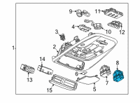 OEM Chevrolet Trailblazer Sunroof Switch Diagram - 39138782