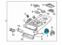 OEM Chevrolet Trailblazer Sunroof Switch Diagram - 39102582