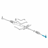 OEM Cadillac STS Outer Tie Rod Diagram - 88957172
