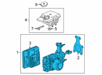 OEM Chevrolet Tahoe Master Cylinder Assembly Diagram - 85124749