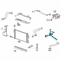OEM Chevrolet Equinox Water Outlet Diagram - 12656446