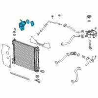 OEM Cadillac SRX Water Outlet Diagram - 12623051