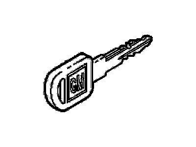 GM 12547778 Key, Ignition(Uncoded)