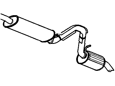 GM 10384916 Exhaust Muffler Assembly (W/ Exhaust Pipe & Tail Pipe)