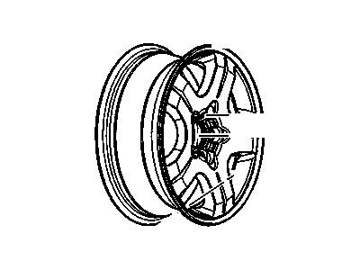 GM 19166281 16-Inch Wheel, Note:AZ281 Chrome;
