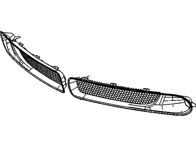 GM 19155128 Grille, Note:Chrome Surround with Prime Mesh;
