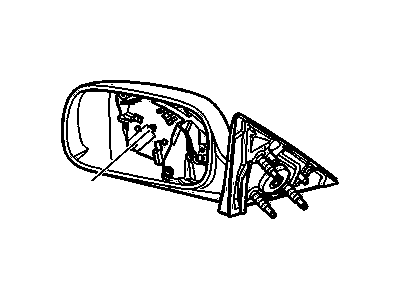 GM 25822584 Mirror Asm-Outside Rear View *Service Primer