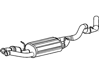 GM 88983170 Exhaust Muffler Assembly (W/ Exhaust & T/Pipe & 3Way Catalytic Converter