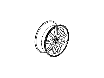 GM 19302860 18X7.5-Inch Aluminum 10-Split-Spoke Wheel Rim In Chrome