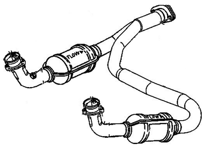 GM 19208463 3-Way Catalytic Convertor Assembly (W/ Exhaust Manifold Pipe)