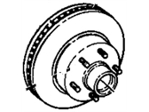OEM GMC C1500 Suburban Front Brake Rotor Assembly (W/ Hub) - 19195844