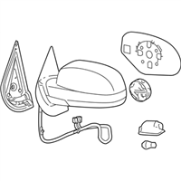 GM 20809974 Mirror Assembly-Outside Rear View *Black