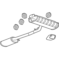 Genuine GM Muffler W//Tailpipe Insulator 22659362