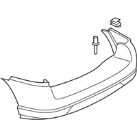 GM 12335509 Fascia,Rear Bumper (Molded Black-Partial Prime)