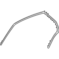 GM 20944507 Weatherstrip Assembly-Front & Rear Side Door Upper