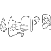 GM 20862094 Mirror Assembly-Outside Rear View *Black