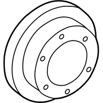 GM 12549137 Front Brake Rotor (8 Stud) (Painted)