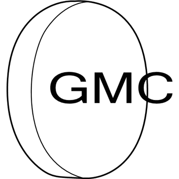 GM 15634862 Insert-Gmc Hub Cap *Red 'Gmc' On