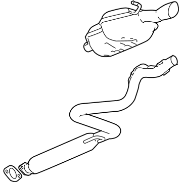 GM 20766954 Exhaust Muffler Assembly (W/ Resonator, Exhaust & Tail Pipe