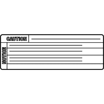 GM 10388864 Label-A/C Refrigerant Caution