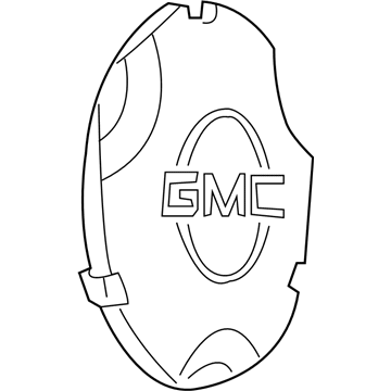 GM 9595534 Hub Cap ASSEMBLY (W/O Red Letters) *Silver