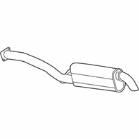 OEM Chevrolet Silverado 3500 Exhaust Muffler Assembly (W/ Exhaust Pipe & Tail Pipe) - 15229355