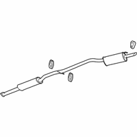 OEM Buick Lucerne Exhaust Muffler Assembly (W/ Exhaust Pipe & Tail Pipe) - 15921946