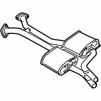 OEM Pontiac GTO Exhaust Muffler Assembly (W/ Exhaust Pipe) - 92066696