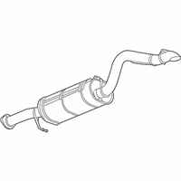 OEM Hummer Exhaust Muffler Assembly (W/ Exhaust Pipe & Tail Pipe) - 20779908