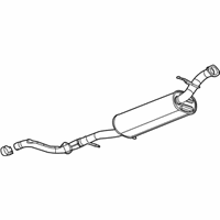 OEM Hummer H3 Exhaust Muffler Assembly (W/ Exhaust Pipe) - 94738538