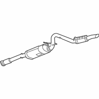 OEM Cadillac Escalade ESV Exhaust Muffler Assembly (W/ Resonator, Exhaust & Tail Pipe - 22812179