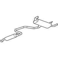 OEM Saturn Aura Exhaust Muffler Assembly (W/ Exhaust Pipe & Tail Pipe) - 25844218