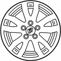 OEM Buick Rendezvous Wheel Rim, 17X6.5 *Chrome - 9596093