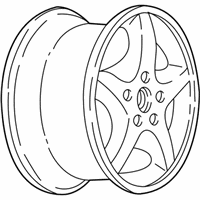 OEM Pontiac Montana Wheel Rim-16X6.5 52Mm Outside 115.0 Bellcrank *Chrome - 9594337
