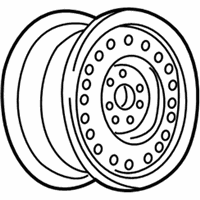OEM Pontiac Grand Am Wheel Rim, 14X6 - 9591661