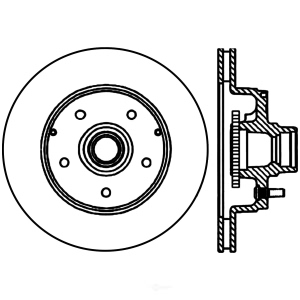 Centric Premium™ Brake Rotor for Cadillac Brougham - 125.62035