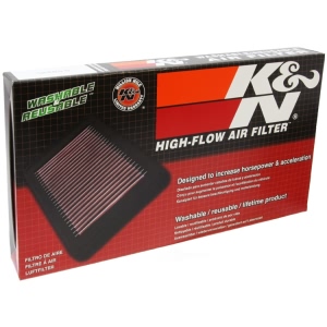 K&N 33 Series Panel Red Air Filter （9.625" L x 6.938" W x 1" H) for Pontiac - 33-2360