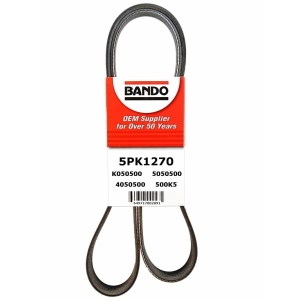 BANDO Rib Ace™ V-Ribbed OEM Quality Serpentine Belt for Pontiac Sunbird - 5PK1270
