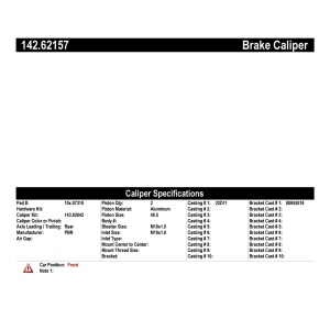Centric Posi Quiet™ Loaded Brake Caliper for Cadillac XLR - 142.62157