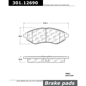 Centric Premium™ Ceramic Brake Pads for Pontiac G3 - 301.12690