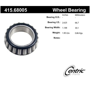 Centric Premium™ Rear Passenger Side Outer Wheel Bearing for GMC P3500 - 415.68005