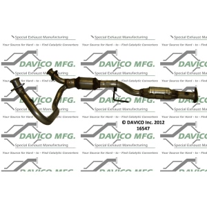 Davico Direct Fit Catalytic Converter and Pipe Assembly for Chevrolet Astro - 16547