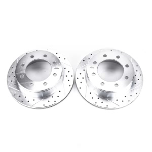 Power Stop PowerStop Evolution Performance Drilled, Slotted& Plated Brake Rotor Pair for GMC Sierra 2500 HD - AR8644XPR